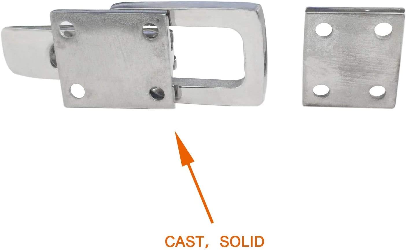 Grade Heavy Dudy 316 Stainless Steel Lockable Latch Marine Boat Door Lock Anti-Rattle Fastener Clamp