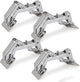 Spring-loaded hinge, 170 degrees, for kitchen cabinets, door hinges, large angle door hinges, angle stop, self-closing hinge, 4 pieces, improved version with buffer damping