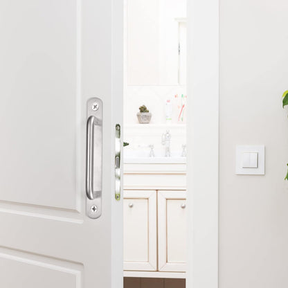 2 pieces sliding door handles, split door handles, sliding door handle with stainless steel plate, cabinet door handle, shed door handles, garden door handles (192 mm) 192MM