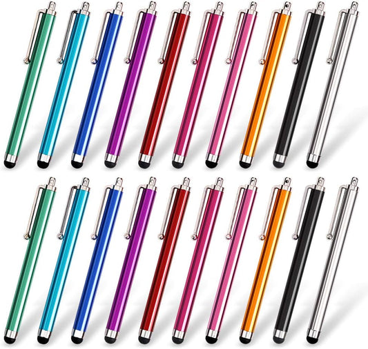 Stylus Pen Set of 20 Pack, Universal Capacitive Touch Screen Stylus Compatible with iPad, iPhone, Samsung, Kindle Touch, Compatible with All Device with Capacitive Touch Screen – 10 Color