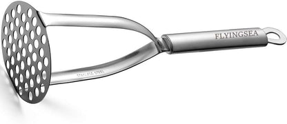 Potato Masher,Professional 18-10 Stainless Steel Potato Masher.Garlic Press,Cooking and Kitchen Gadget