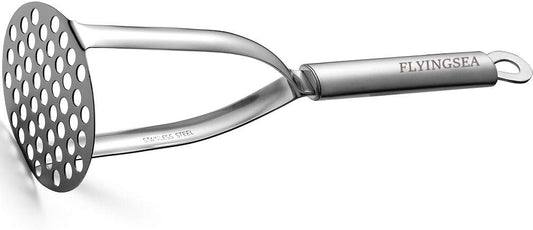 Potato Masher,Professional 18-10 Stainless Steel Potato Masher.Garlic Press,Cooking and Kitchen Gadget