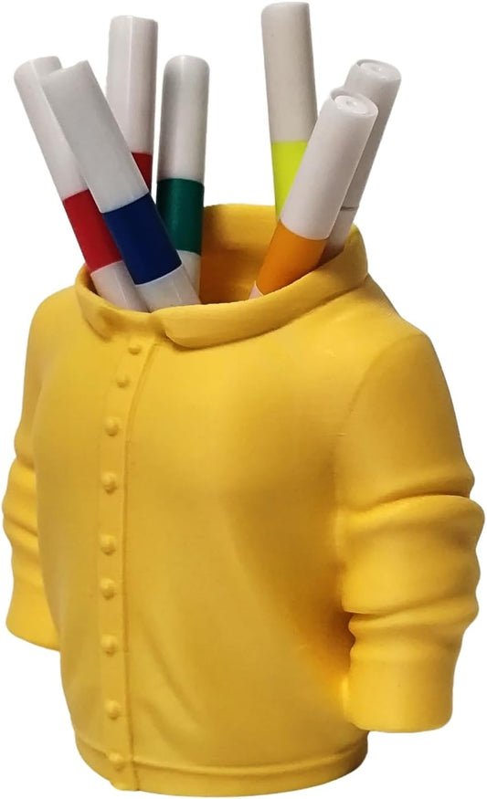 Sweater Pen Holder - 3D Printed Desk Organizer with Cozy Design for Pens, Makeup Brushes, Unique Office Desk Accessory