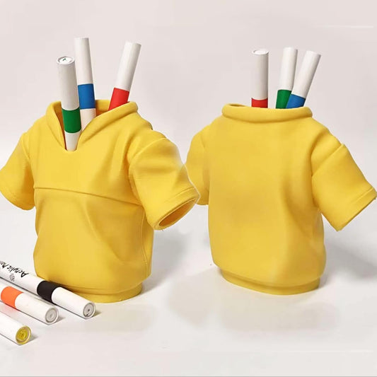 T-shirt Pen Holder Organizer - 3D Printed Desktop Storage for Pens, Pencils & Makeup Brushes, Creative Office Desk Accessory with Minimalist Design