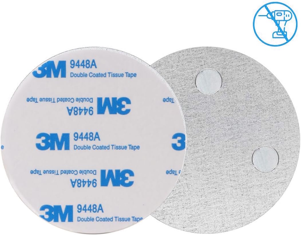Magnetic Smoke Detector Sticky Pads Magnetic Adhesive Pads 3PCS Magnetic Smoke Alarm Fixing Mount No Drilling Magnet Holder Installation Tool for Smoke Fire Alarms Detector