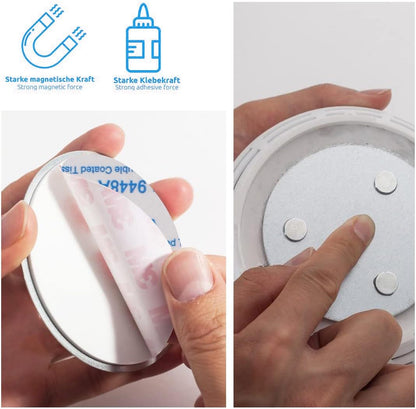 Magnetic Smoke Detector Sticky Pads Magnetic Adhesive Pads 3PCS Magnetic Smoke Alarm Fixing Mount No Drilling Magnet Holder Installation Tool for Smoke Fire Alarms Detector