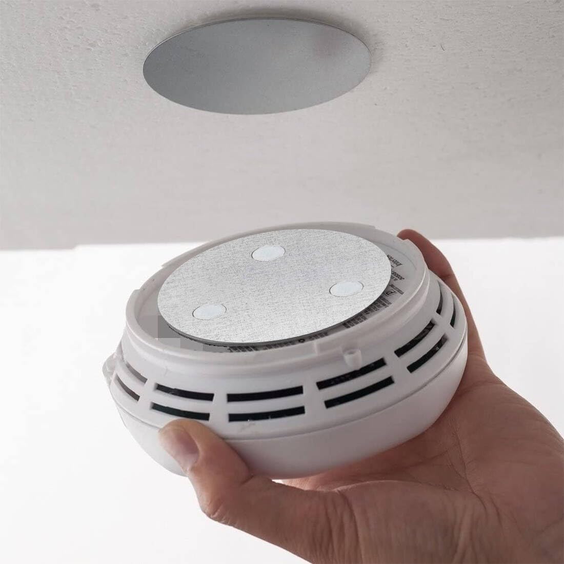 Magnetic Smoke Detector Sticky Pads Magnetic Adhesive Pads 3PCS Magnetic Smoke Alarm Fixing Mount No Drilling Magnet Holder Installation Tool for Smoke Fire Alarms Detector
