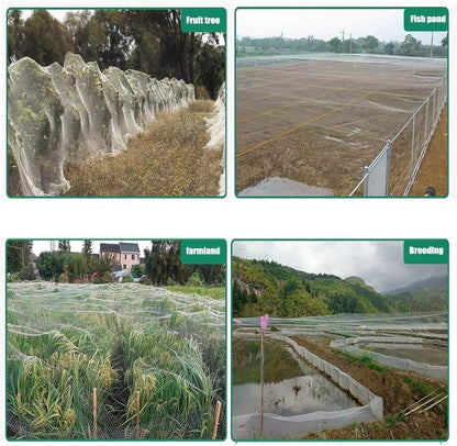 33 x 16 Ft Reusable Nylon Anti Bird Net Anti Bird Mesh Netting Anti Bird Protection Net for Garden Plant Fruit Crop Cage Protection Against Birds Deer Seagull Pigeon