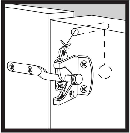 Self-Locking Gate Latch - Post Mount Automatic Gravity Lever Wood Fence Gate Latches with Fasteners/4.7 Inch Black Finish Steel Gate Latch to Secure Pool& Yard