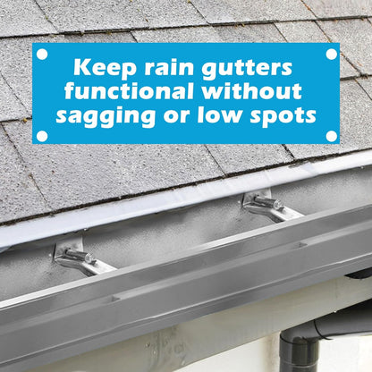 25 Pack Gutter Hangers, 5 Inch Gutter Guard with Speed Screw and Clip, Hidden Rain Gutter Bracket Support, Includes a Drill Bit