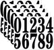 4 Inch Numbers Sticker, (0-9, 5 Sets) Modern Number Vinyl Waterproof Number Self Adhesive Sticker for Signs, Door, Cars, Trucks, Home, Business, Address Number (4 inch)