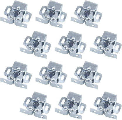 12 Pcs Double Roller Catch, Heavy Duty Door Catches Ball Latch with Screws for Cabinet/Closet/Doors/Cupboard