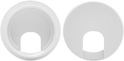 2" White Desk Grommet, Plastic Wire Organizers, Computer Cable Hole Cover Plug Cap Insert(5 Pack)
