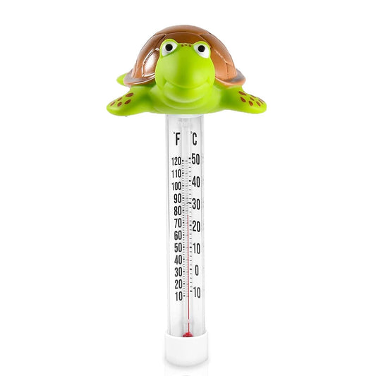 Floating Pool Thermometer, Large Size Easy Read for Water Temperature with String for Outdoor & Indoor Swimming Pools and Spas, Hot Tubs & Aquariums（Turtle）