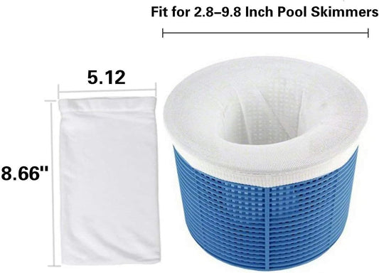Pool Skimmer Socks, Pool FilterSaver Socks Net, Savers for Filters, Baskets and Skimmers, Ideal Skimmers Cleans Debris and Leaves for InGround and Above Ground Pools (20pcs)