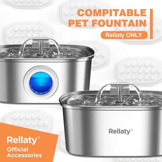 Official Cat Water Fountain Filters Replacement & Pre-Filter Sponges for 3.2L/108oz Automatic Pet Water Dispenser