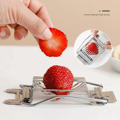 Egg Slicer, Stainless Steel Egg Slicer Cutter, Multipurpose Slicer for Egg Ham Strawberry Banana Soft Fruit