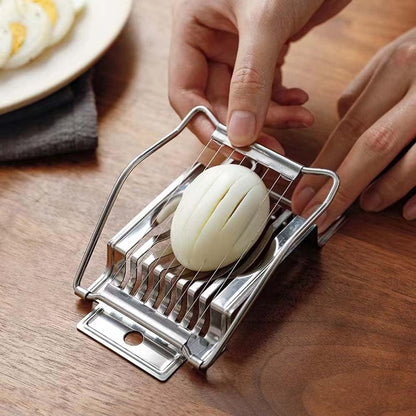 Egg Slicer, Stainless Steel Egg Slicer Cutter, Multipurpose Slicer for Egg Ham Strawberry Banana Soft Fruit