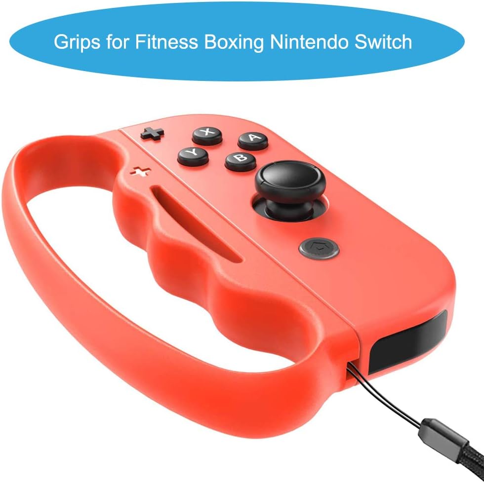 Grips for Nintendo Switch Fitness Boxing, Fit Boxing Clasp Accessories Handle for Adults and Children, for finger arcs, non-slip, making your boxing game experience smoother