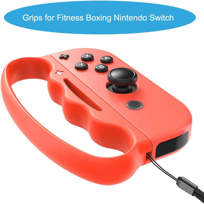 Grips for Nintendo Switch Fitness Boxing, Fit Boxing Clasp Accessories Handle for Adults and Children, for finger arcs, non-slip, making your boxing game experience smoother