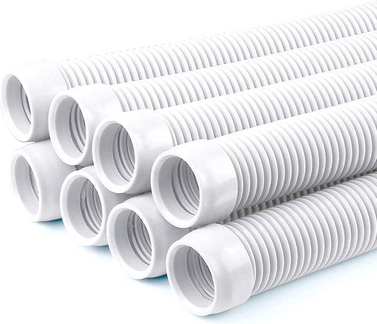 Vacuum Hose/Replacement Pool Hose -1.5” 8 Hoses for Pool,Spa White -