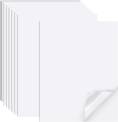 Printable Sticker Paper for Inkjet Printer, 40 Sheets 8.5"x11'' Matte Printer Full Sheet Labels Laser/Inkjet Printers, Letter Size - 8.5''x11''(1-up)
