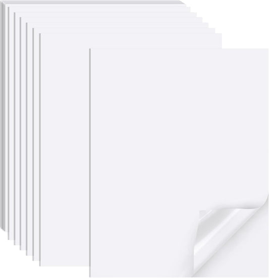 Printable Sticker Paper for Inkjet Printer, 40 Sheets 8.5"x11'' Matte Printer Full Sheet Labels Laser/Inkjet Printers, Letter Size - 8.5''x11''(1-up)