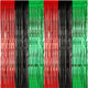 12 Pcs Juneteenth Party Decorations Freedom Day Foil Fringe Curtain Backdrop 100 x 39 Inch Metallic Tinsel Decor Black Red Green African American for Photo Props Red,Black,Green -