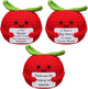 3 Pcs Teacher Appreciation Gifts Easter Gift Positive Flower Handmade Crochet Doll Thank You for Helping Me Grow Teachers Week(Apple) -