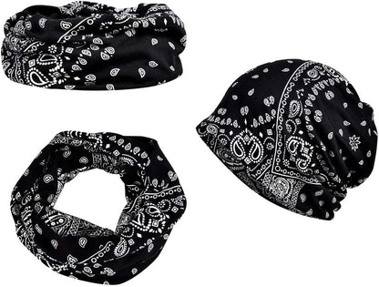 4 PCS Women Baggy Slouchy Beanie Chemo Hat Cap Snood Cancer Headwear Multicolor One Size