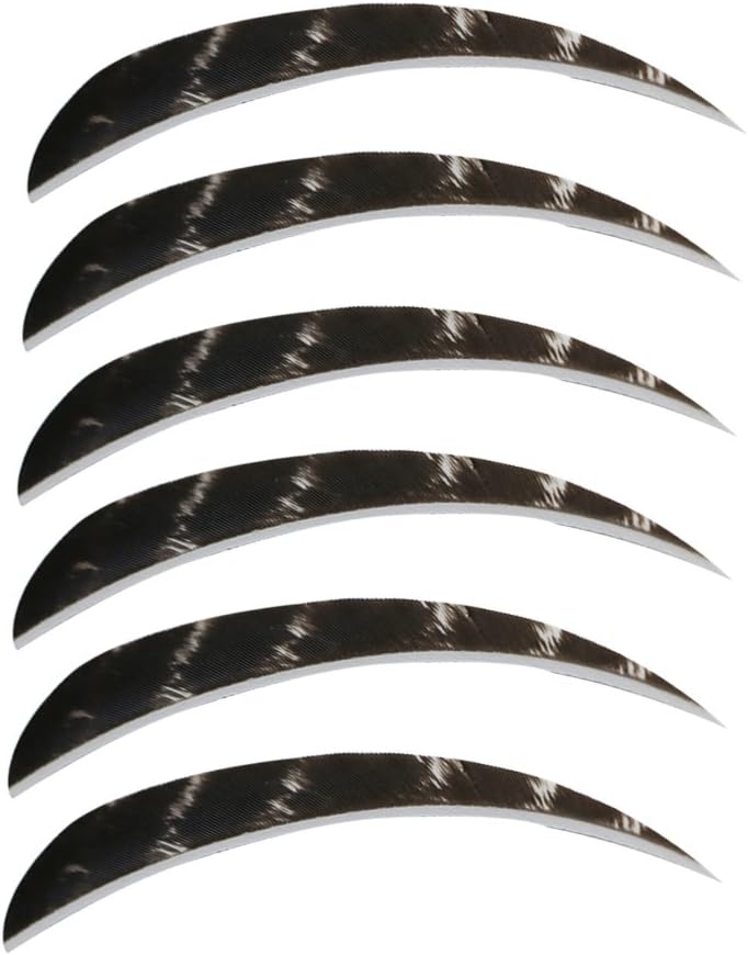 50pcs Turkey Feather Fletching 4'' / 5'' Right Wing Drop-Shaped Arrow Fletches Feathers Vanes for DIY Hunting Arrows Accessories Wooden Bamboo - 4inch