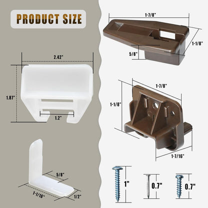 5 Set R 7321 Track Guide and Glides Replacement,Drawer kit Compatible with Kenlin Rite Trak 1 System, Drawer Hardware to Repair Furniture for Dressers, Hutches & Nightstand Systems -