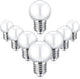 LED Night Light Bulb 1 Watt Low Wattage Bulbs 7.5 Equivalent 4511220 Lighting S11 White Lightbulb Small Globe with E26 Medium Base G45 2700k Not Dimmable for Outdoor Christmas, 8 Pieces -