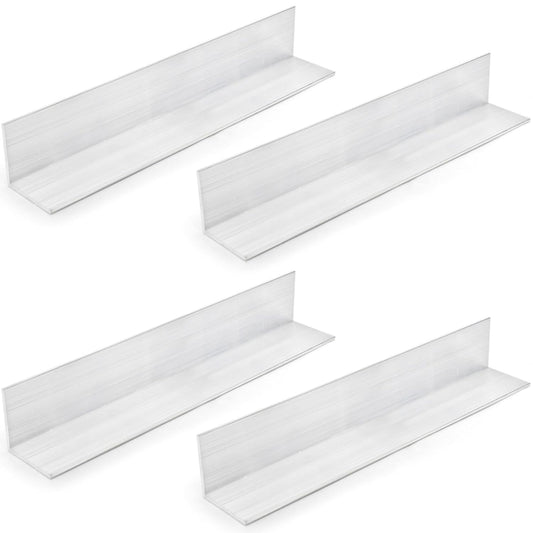 4 Pack Aluminum Angle 6061, 2" x 2"x 1/8" Stock, Bars 12" Length, 90-Degree Angled Extrusion, T5 Temper Mill for Moulding Structural Construction