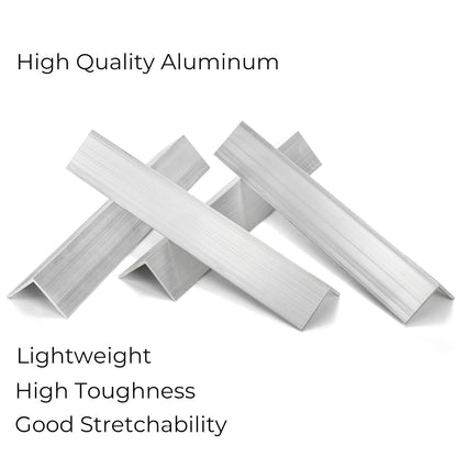 4 Pack Aluminum Angle 6061, 2" x 2"x 1/8" Stock, Bars 12" Length, 90-Degree Angled Extrusion, T5 Temper Mill for Moulding Structural Construction