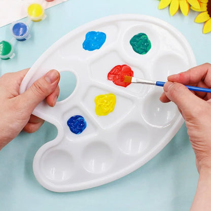 Acrylic paint palette, mixing palette, plastic palette, paint palette, mixing palette 10 holes white round paint palette for watercolor, acrylic and oil paint, DIY, craft, professional art painting