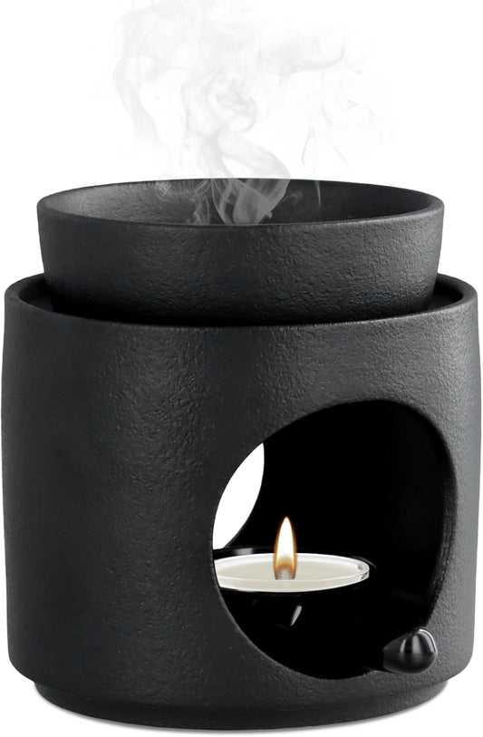 Ylang-ylang golden wax melt, ceramic oil burner aromatherapy machine, wax burner ceramic burner, aromatherapy holder, tealight holder diffuser, essential oil and wax melt, candle burner for home office decoration