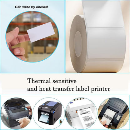 1000 stickers on a roll - food labels - self-adhesive blank labels 60 × 30 mm - white - removable. Suitable for frozen products - kitchens - supermarkets - office supplies - refrigerators - laboratory refrigerators - jam - spices.