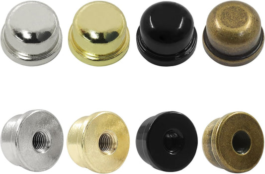 Biaungdo 8 Pack Metal Lamp Finial Cap Knob, Lamp Shade Screw Cap Top Lamps Decoration for Lamps Shade Holder, 1/4-27 Inch, 4 Colors