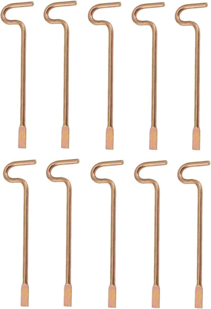 Bedroom/Bathroom Door Steel Emergency Key Pins Compatible with Kwikset Interior Levers and Knobs (10), Gold Color