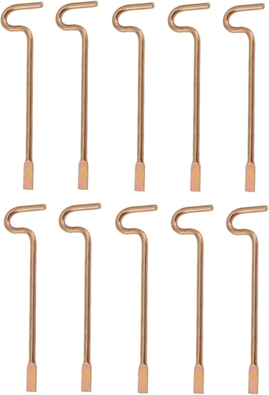 Bedroom/Bathroom Door Steel Emergency Key Pins Compatible with Kwikset Interior Levers and Knobs (10), Gold Color