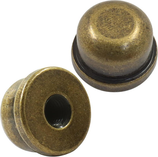 Biaungdo 2 Pack Metal Lamp Finial Cap Knob, Lamp Shade Screw Cap Top Lamps Decoration for Lamps Shade Holder, 1/4-27 Inch, Bronze