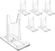 Biaungdo 6 Pcs Acrylic Book Display Stand, Adjustable Clear Display Holder Easel Collector Stand, Compact Desktop Stand for Photos, Postcard, Magazine, Artworks