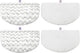 4 Pack Steam Mop Pads Replacement or Bissell Powerresh Steam Mop 1940 1440 1544 1806 2075 Series, Model 5938 19402 19404 19408 19409 1940A 1940 1940Q 1940T 1940W, Microiber Washable, Reusable