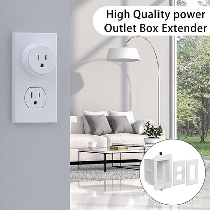 6 Pcs BE1-2 Electrical Outlet Box Extenders, Electrical Box Extender, 1 Gang Power Outlet Box Extender, Electric Box Extenders or Outlets, Single Gang Electric Outlet Box Extension with 12 Screws