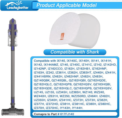 6 Pack ilter Replacement or Shark Rocket Pet Pro IX140 IX141 IX142 IZ140 IZ141C IZ142 IZ162H IZ362H IZ363HT IZ440H IZ462H IZ482H IZ483H Cordless Stick ilters, Comapre Part # 617J140