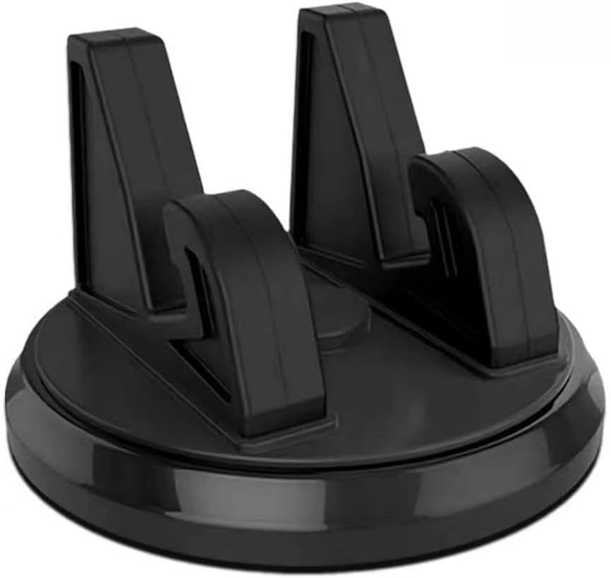 Car Dashboard Phone Mount, Three-Point Support Anti-Slip Smartphone Holder, Rotating Center Console Navigation Mount for Vertical and Horizontal, Universal for Car & Home (Black)