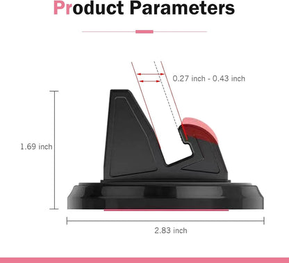 Car Dashboard Phone Mount, Three-Point Support Anti-Slip Smartphone Holder, Rotating Center Console Navigation Mount for Vertical and Horizontal, Universal for Car & Home (Black)