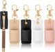 Lanyard Pen Holder, 4 Pcs Anti-lost Leather Badge Pen Holder for Lanyard & Badge Reel (Multi-colored)