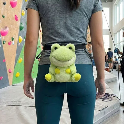 Frog Chalk Bag Rock Climbing Chalk Bag Suitable Bouldering Gym Indoor & Outdoor Climbing with Adjustable Belt